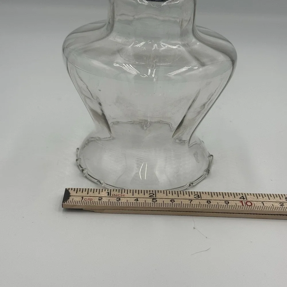 HOMCO Ruffled Crimped Clear Glass Votive Candle PEG‎ Sconce